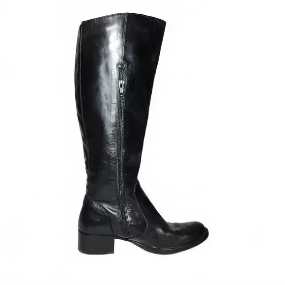 Born Crown Women's Knee-High Leather Boots Black Size 7 - Picture 7 of 16